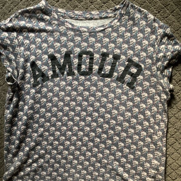 Zadig & Voltaire Amour Skull Tee - Picture 2 of 5